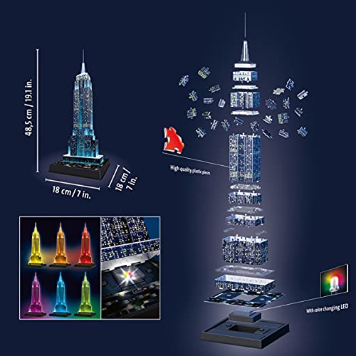 Ravensburger 3D Light Up Empire State Building Jigsaw - Image 3