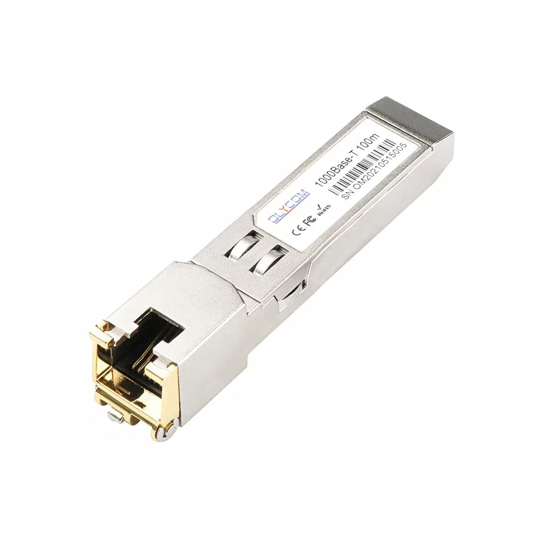 Copper SFP Mini GBIC RJ45 SFP 1.25G 1000BASE-T 100m for Cisco GLC-T/SFP-GE-T Meraki MA-SFP-1GB-TX Ubiquiti UF-RJ45-1G D-Link Supermicro Netgear,