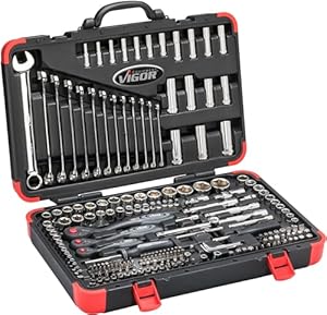 Vigor V3277N Zestaw Kluczy Nasadowych 216 Elementów