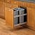 Knape & Vogt USC15-2-35PT In-Cabinet Soft Close Pull Out Trash Can, 19.19 by 14.81 by 22.44-Inch,Platinum