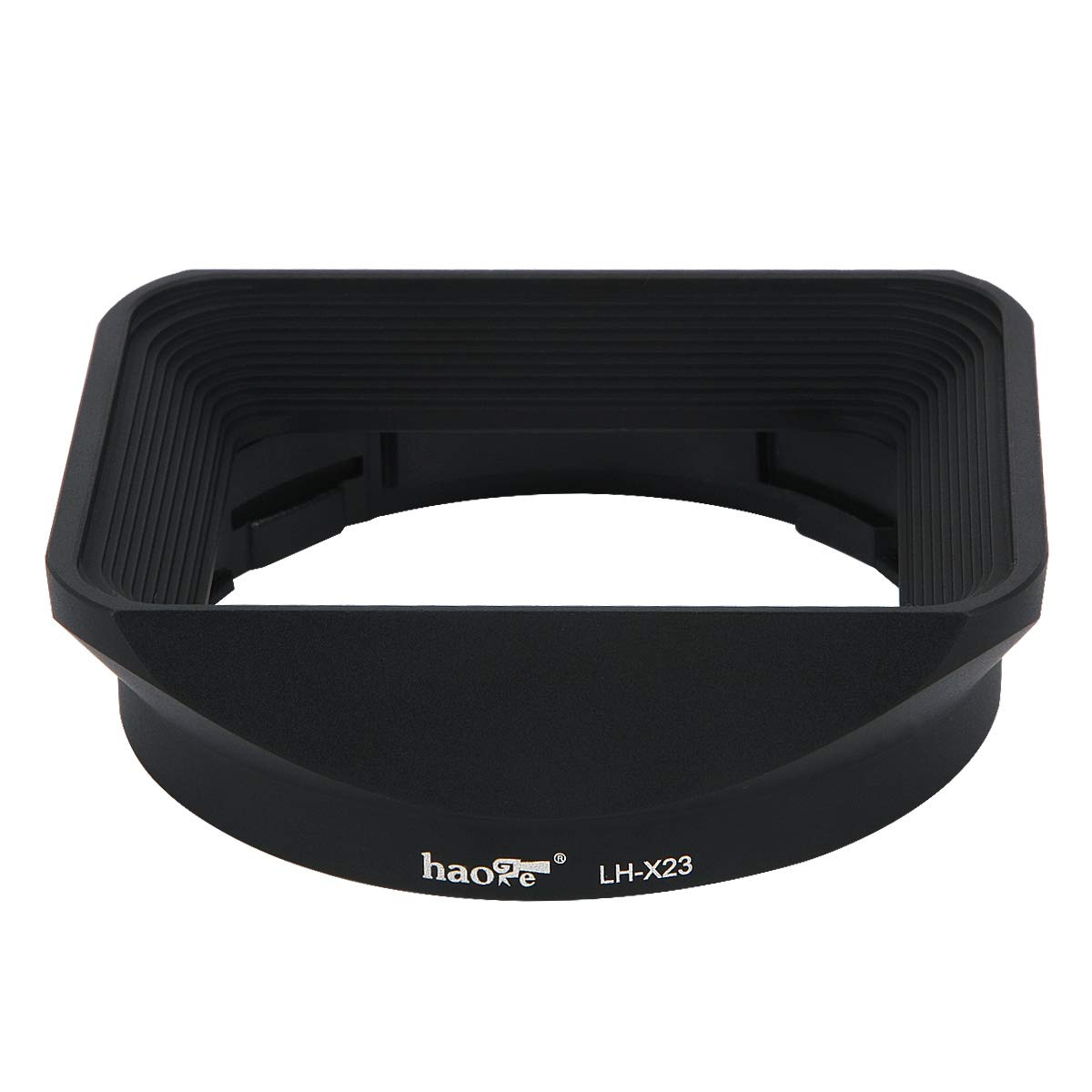 Haoge LH-X23 Pare-soleil rectangulaire à baïonnette en métal avec capuchon pour Fujifilm Fuji Fujinon XF 23 mm F1.4 R, XF 56 mm F1.2 R, XF 56 mm F1.2 R APD Remplace l'objectif LH-XF23