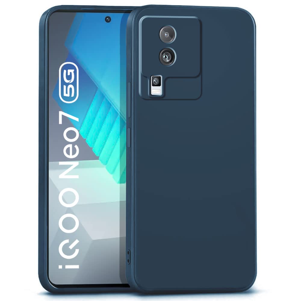 WOW IMAGINE Slim Ultra Soft Rubberised Back Cover for iQOO Neo 7 | Neo 7 Pro 5G | Inner Velvet Fabric Lining | Matte Silicone Flexible Camera Protection Back Case - Blue (B0BVR5PGHS) Amazon Price History, Amazon Price Tracker