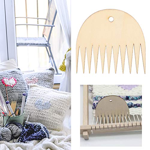 Weaving Comb,11 Teeth Tapestry Weaving Comb Wooden Weaves Combs Tapestry Weavings Combs Tool DIY Braided Accessories for Handcrafts