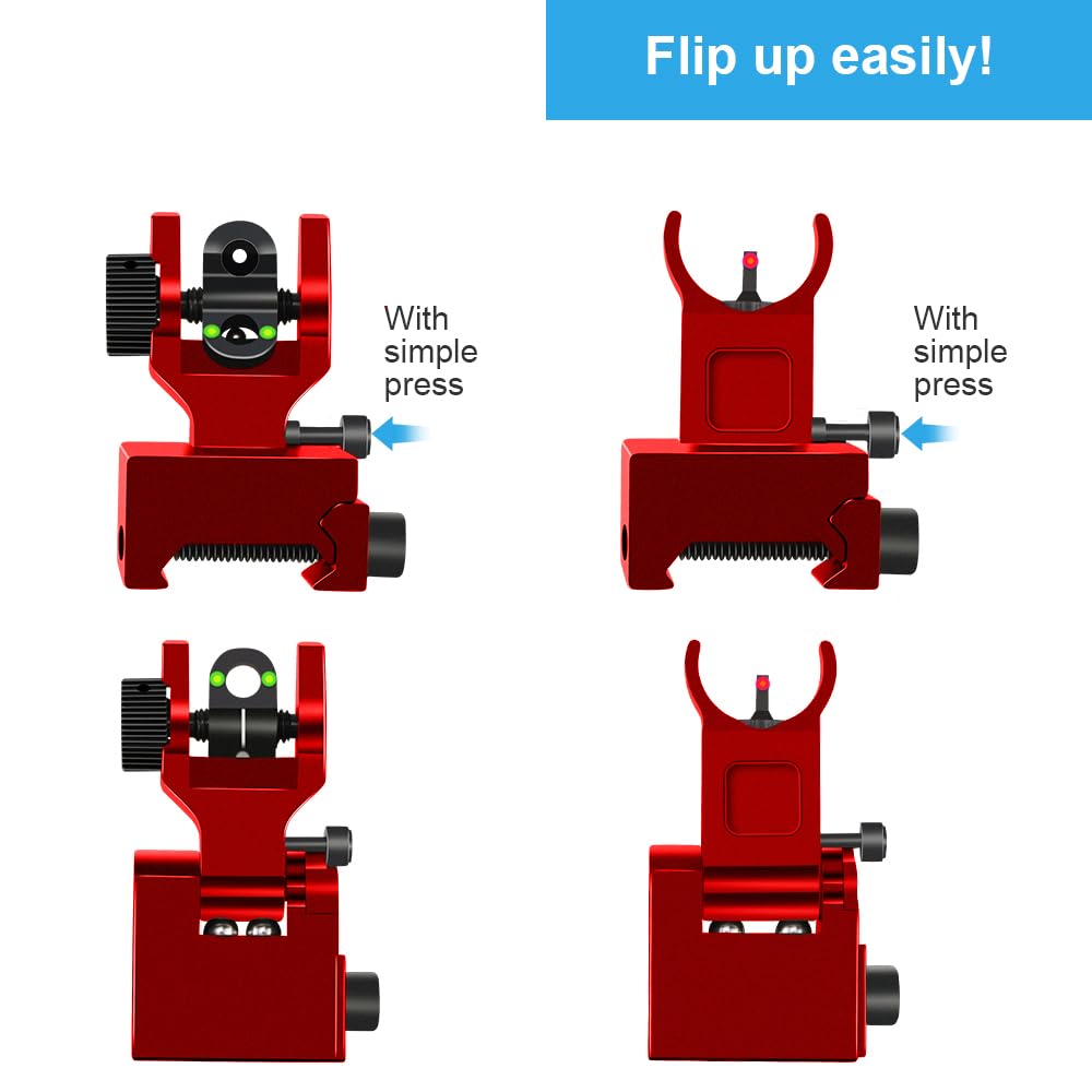 Amazon.co.jp: 光ファイバーフリップアップアイアンサイトピカティニー