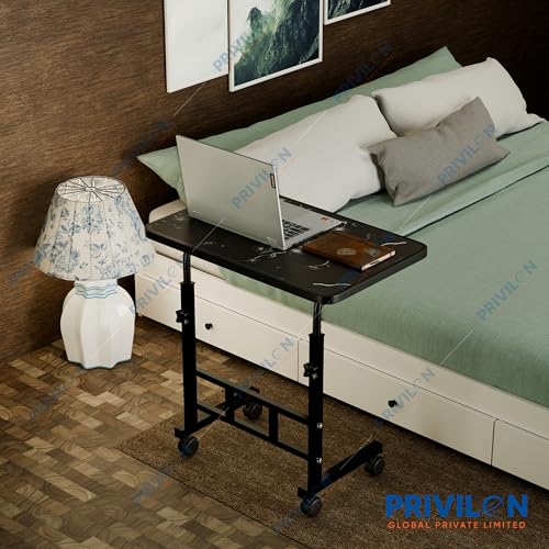Image of Multi-Purpose Laptop Table, Study Table| Heavy Duty Bed Table| Adjustable for Height, Portable for Office, Work Form Home | DIY Table, Easy to Asembl (ADJ Flowers)