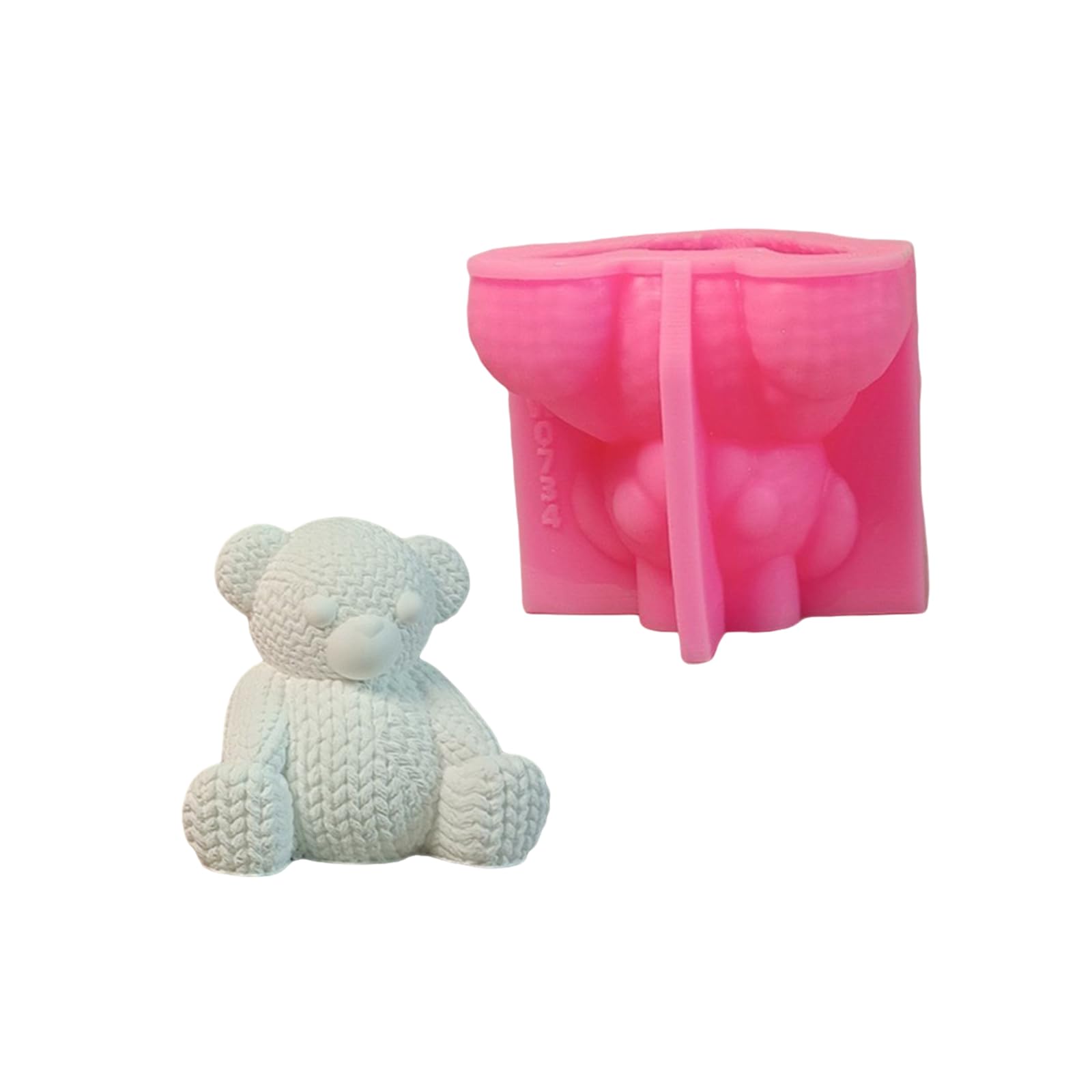 Shurhome Crochet Bear Silicone Molds For Epoxy Resin Soap Gypsum Decoration Fondant Silicone Molds For Chocolate Candy