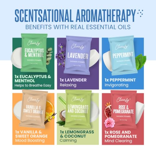 Image of Cleverfy Shower Steamers Aromatherapy Gifts for Women and Men, 6 Tablets