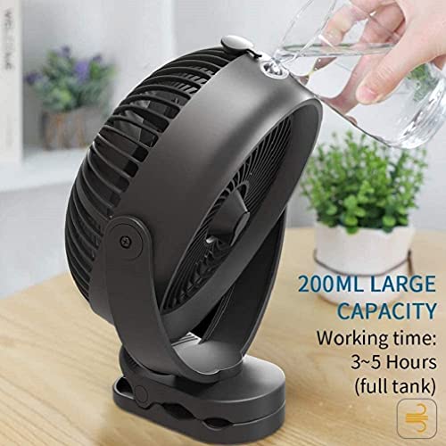 Alagoon 10000Mah Battery Operated Misting Fan With Clip, 8-Inch Mist Clip Fan With 200Ml Water Tank, Detachable Rechargeable Battery, Run Continuously For 48 Hours #TOP5