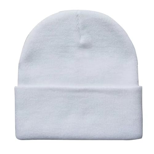 Anime Elf Pet Eyes Mouth Beanie Embroidery Warm Hat Sweater Hat Knitted Hat Hip Hop Hat Outdoor Cap For Men Women White #TOP1