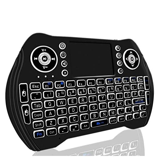 Mini Wireless Keyboard with Touchpad Mouse,2.4GHz Backlit Handheld Keyboard,USB Rechargeable Android Remote for Android TV Box/Smart TV/laptop/PC/Tablets/Windows/Mac/Linux/Xbox/PS3/Raspberry Pi