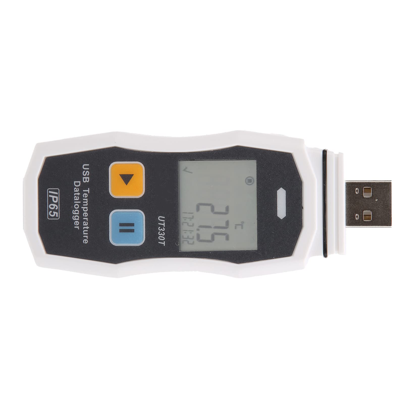 FTVOGUE Enregistreur de Température Enregistreur de Température USB Thermomètre Industriel ABS 64 000 Lectures 14 à 158 Fahrenheit IP65 avec Rapport PDF pour Utilisation de la Chaîne du Froid en