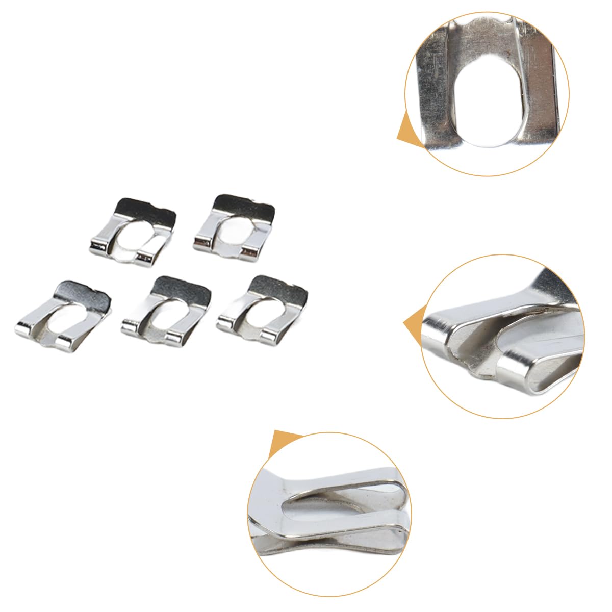 20 pezzi di fissaggio a clip a forcella per perno diametro M6 nichel 65 manganese clip di fissaggio rapido morsetto dado a U clip vite (11,3 x 14,2 mm)