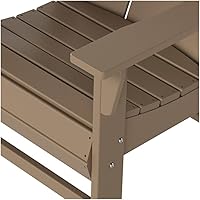 Vista 8 de Costaelm Silla Adirondack al aire libre, sillas de balcón de HDPE, silla Adirondack náutica de concha marina portside y sillas para hoguera, madera