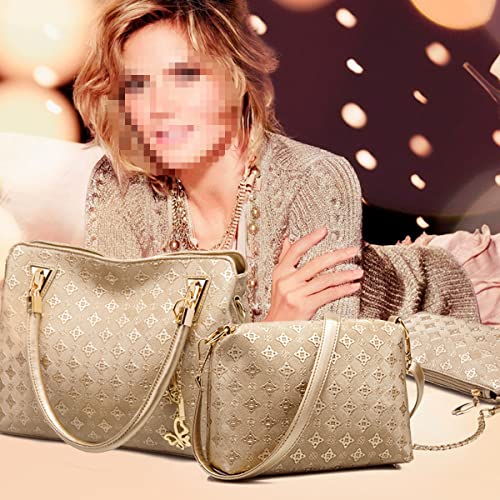 Bolso Tote de cuero sintético para mujer 4 piezas miniatura 3