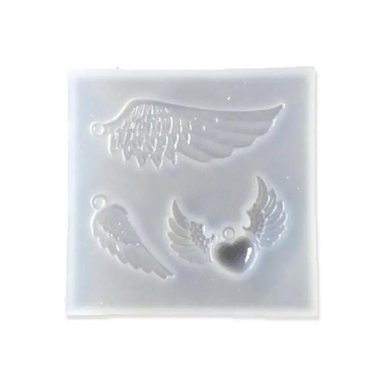 Moldes de silicona con alas Molde de resina con forma ala Ángel, molde silicona for fundición, herramienta fabricación DIY