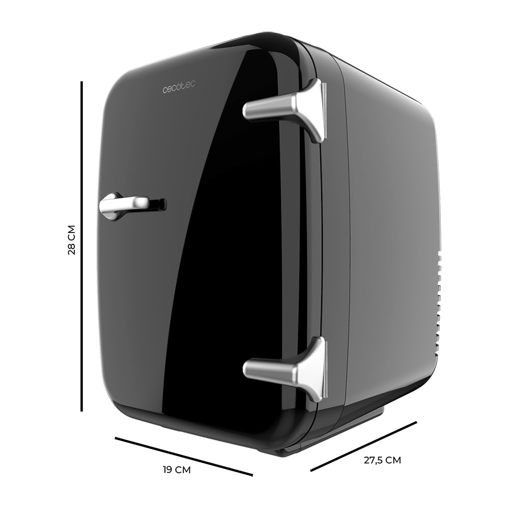 Cecotec Bolero MiniCooling 4L Mini-Kühlschrank 12V-220V Auto Wohnwagen Kühl- Heizfunktion 5-65°C Havanna Black