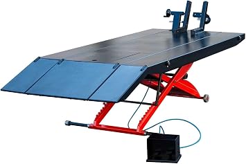 XK-MJ300 1100LB Air Operated Motorcycle ATV Lift Table with Side Ext.