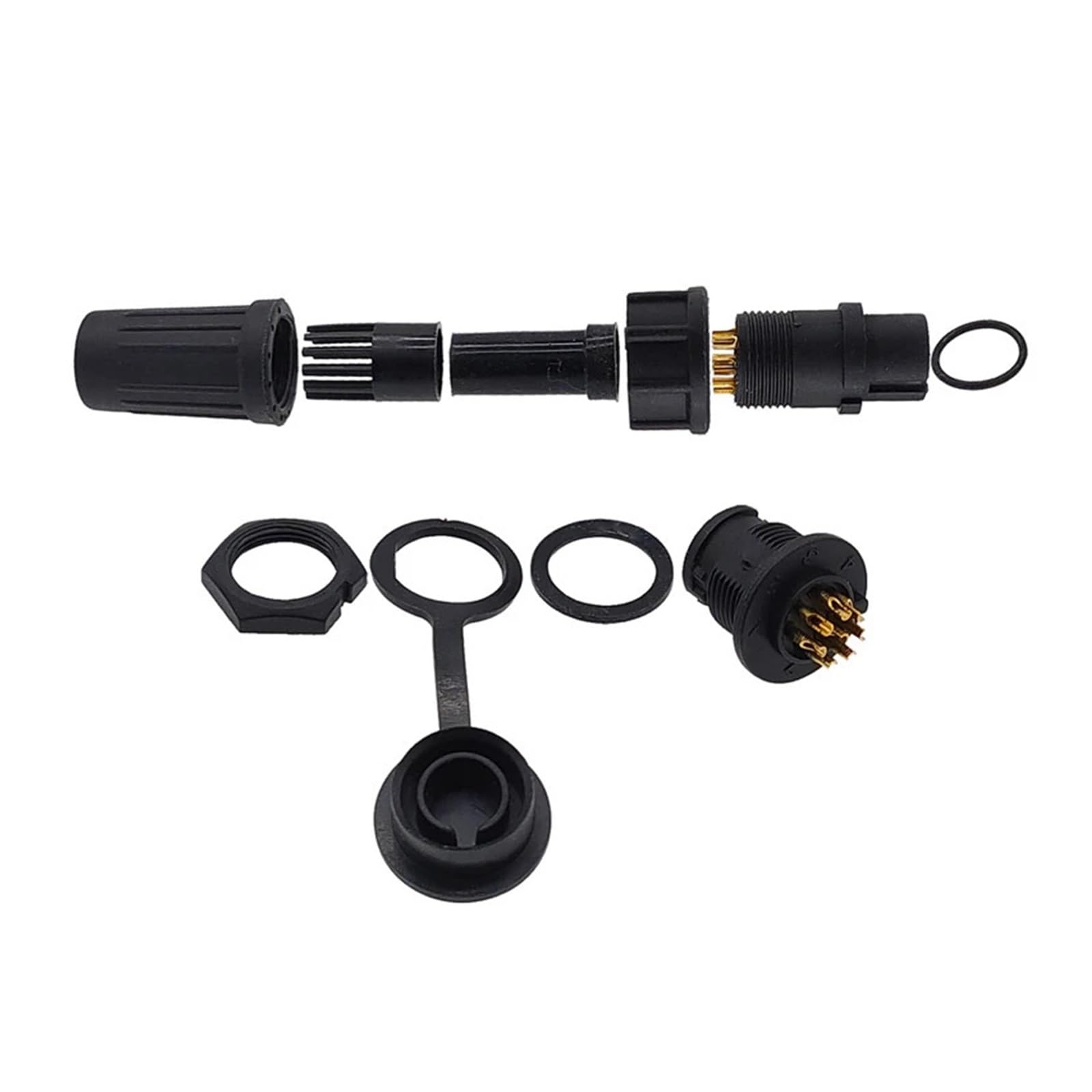 Connecteur en plastique étanche PY07 IP67, jeu de fiches et de prises, 24 broches, connexion rapide Z108 A + B for des connexions électriques durables, 10 pièces