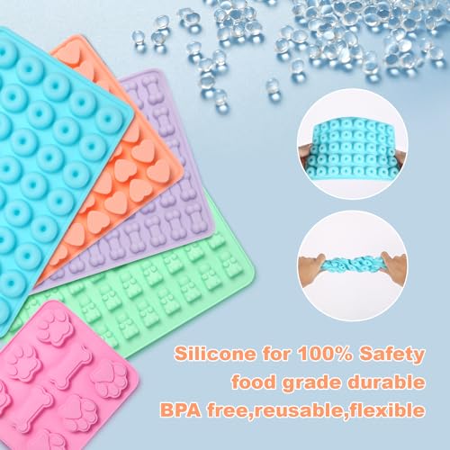 Luxoraiova Backmatte Hundekekse, 6 Stück Backmatten für Hundeleckerlies Set, Silikon Backform Hundekekse für DIY Hundekekse, Schokolade, Süßigkeiten, Kekse, BPA-frei