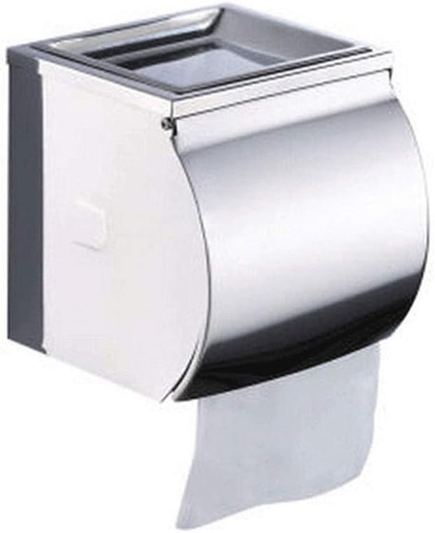 JJZXT Bathroom Waterproof Paper Holder, Wall-mounted Paper Towel Holder and Multifunctional Storage Box