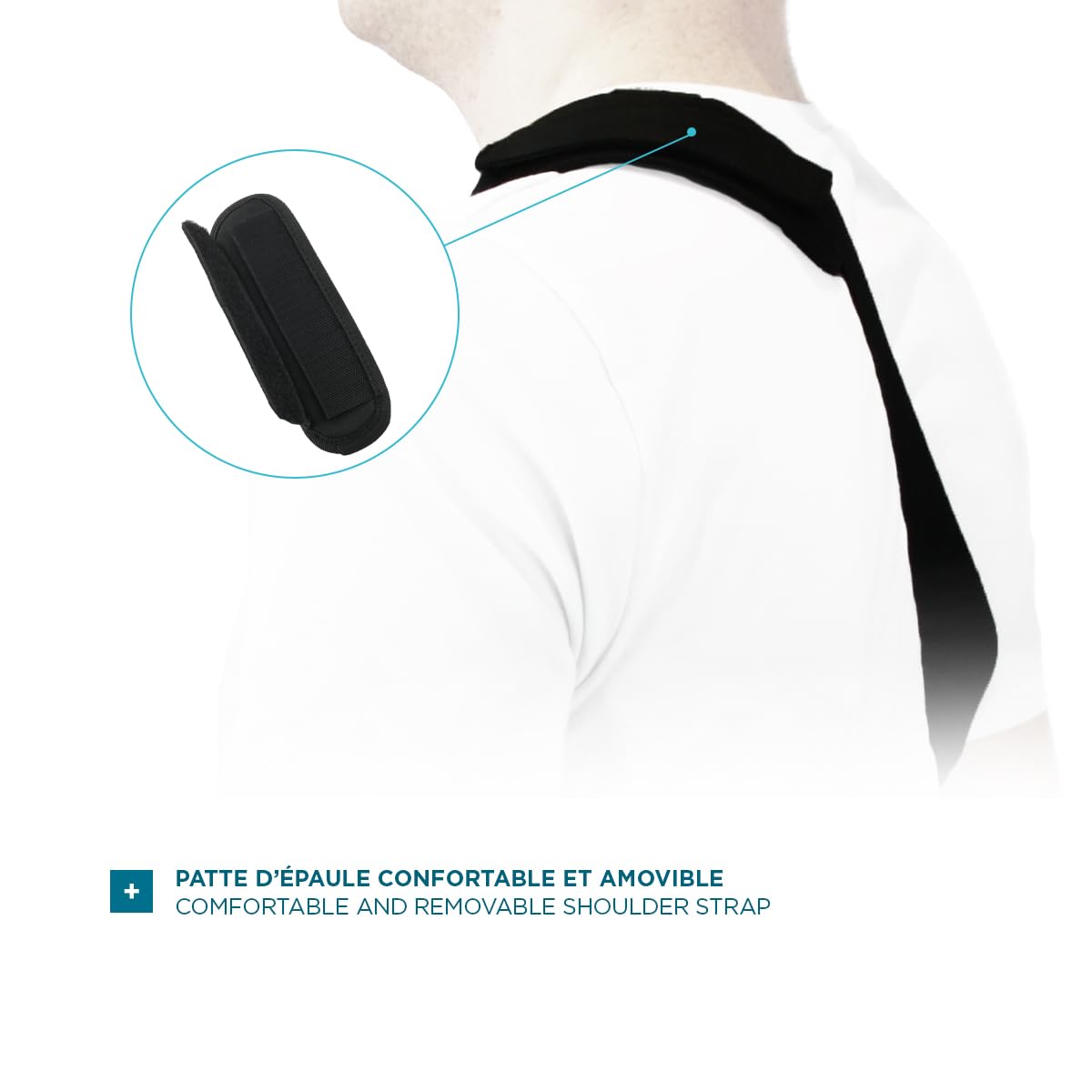 MOBILIS Bandoulière Universelle avec Système de Détachement de Sécurité & Poche de Rangement Extensible, 2 Points A'accroche, Sangle Haute Résistance