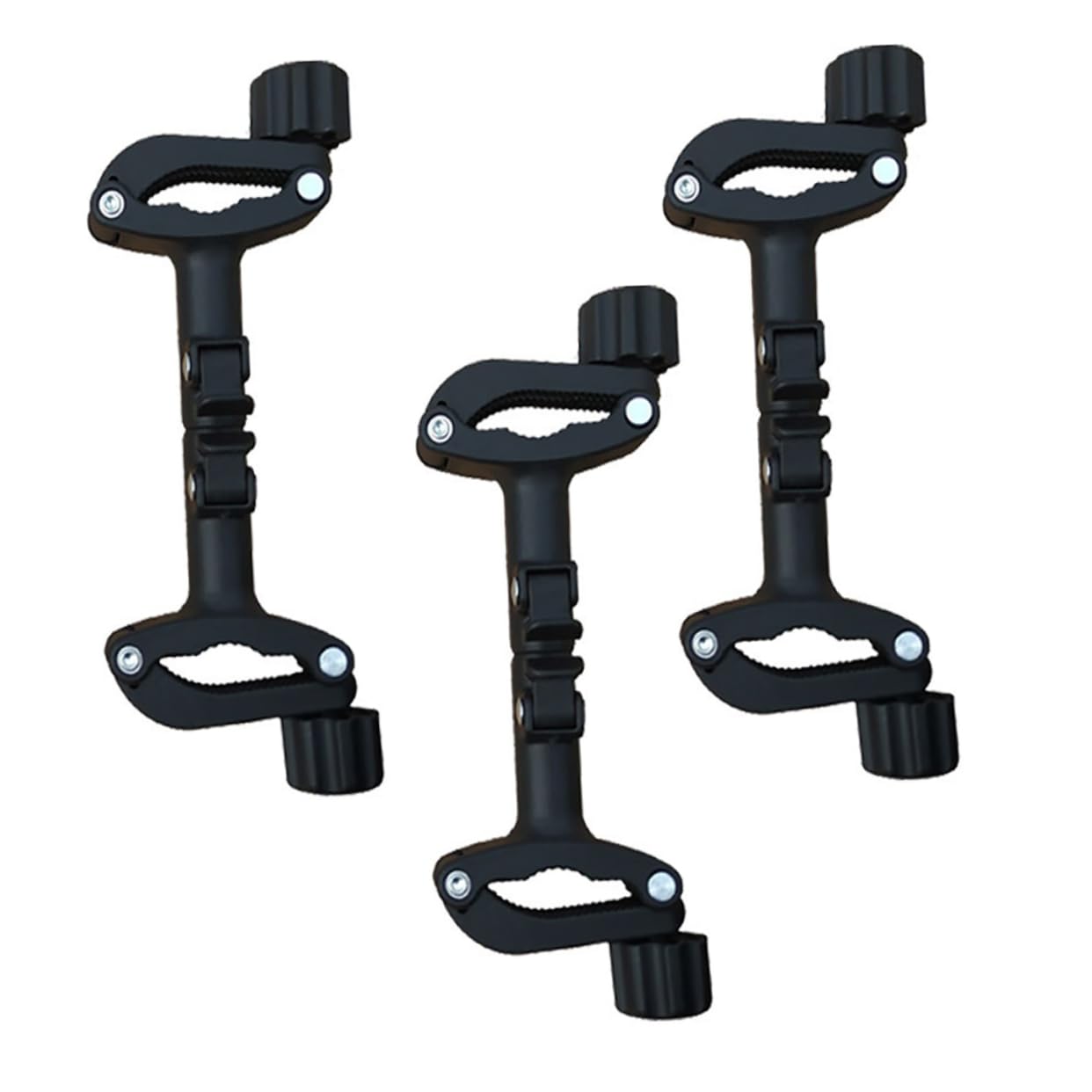 Conector Ajustable de Hierro y Plástico en Negro, Accesorio Desmontable para Conectar Dos Sillas de Paseo para Cochecito Gemelo de Ñiño en Parque o Salida