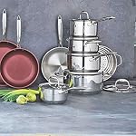 Ensemble de cuisine en acier inoxydable Paderno de 11 pièces | Ensemble de casseroles et poêles de cuisine avec cuiseur vapeur couvert
