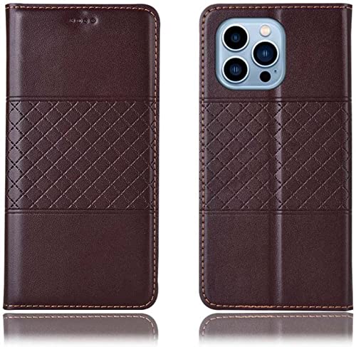 Coque iPhone 13 Pro Max étui protection intégrale antichoc rabat marron