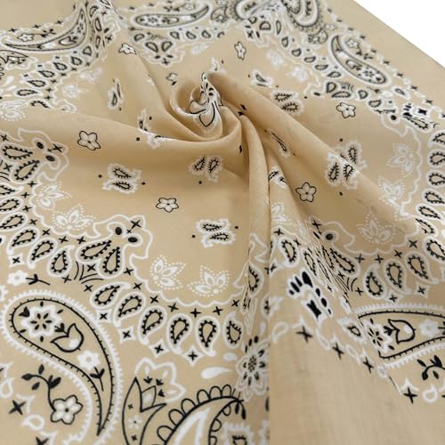 Image of Single Pack Bandanas 60s Premium Cotton Soft Thin Handfeel Large Handkerchief for Men and Women
