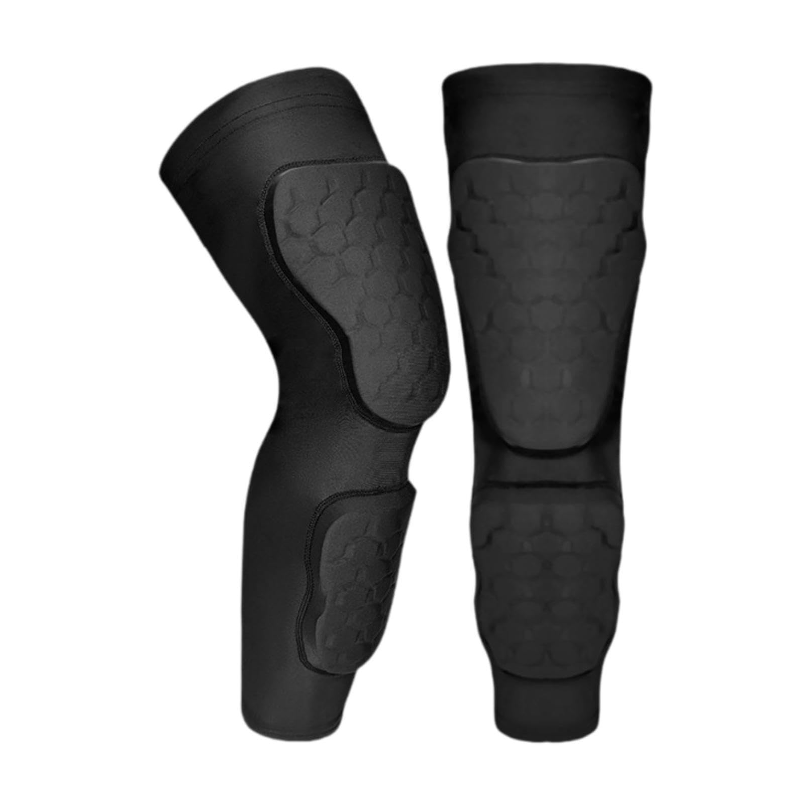 2 Piezas Rodillera Deportiva Protector Articulaciones Mangas Compresión Almohadilla Gel Antideslizante Poliéster Spandex Adecuado para Baloncesto Cicl, Xxl