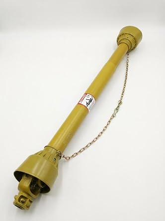PTO Shaft 1 3/8" PTO Drive Shaft, 43"-61" 6 Spline End Round End, Yellow