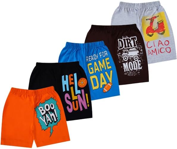 T2F Boy's Shorts(Pack of 5)