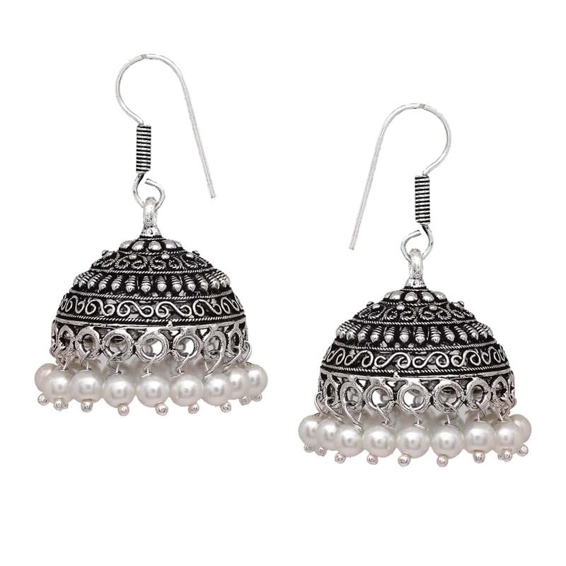 See full amazon price history chart for V L IMPEX Silver Fashion White Color Beads Oxidised jhumki Earring For Girls V L IMPEX Silver Fashion White Color Beads Oxidised jhumki Earring For Girls (B07MY8JKG7) Amazon Price History, Amazon Price Tracker