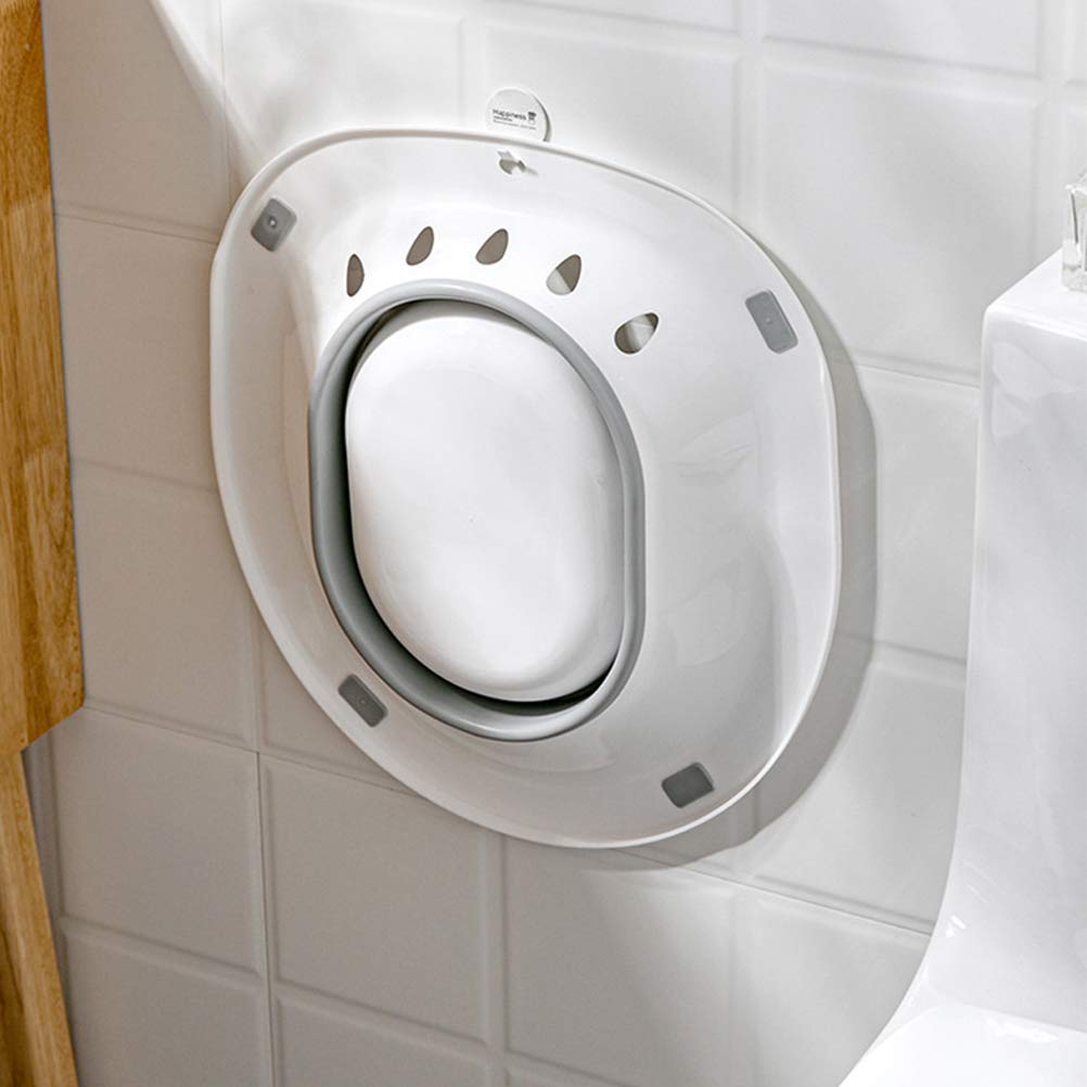 Bain de siège pliable pour toilette, siège de bain pour hémorroïdes, fissures anales, plaies post-partum, femmes enceintes, blanc, plastique