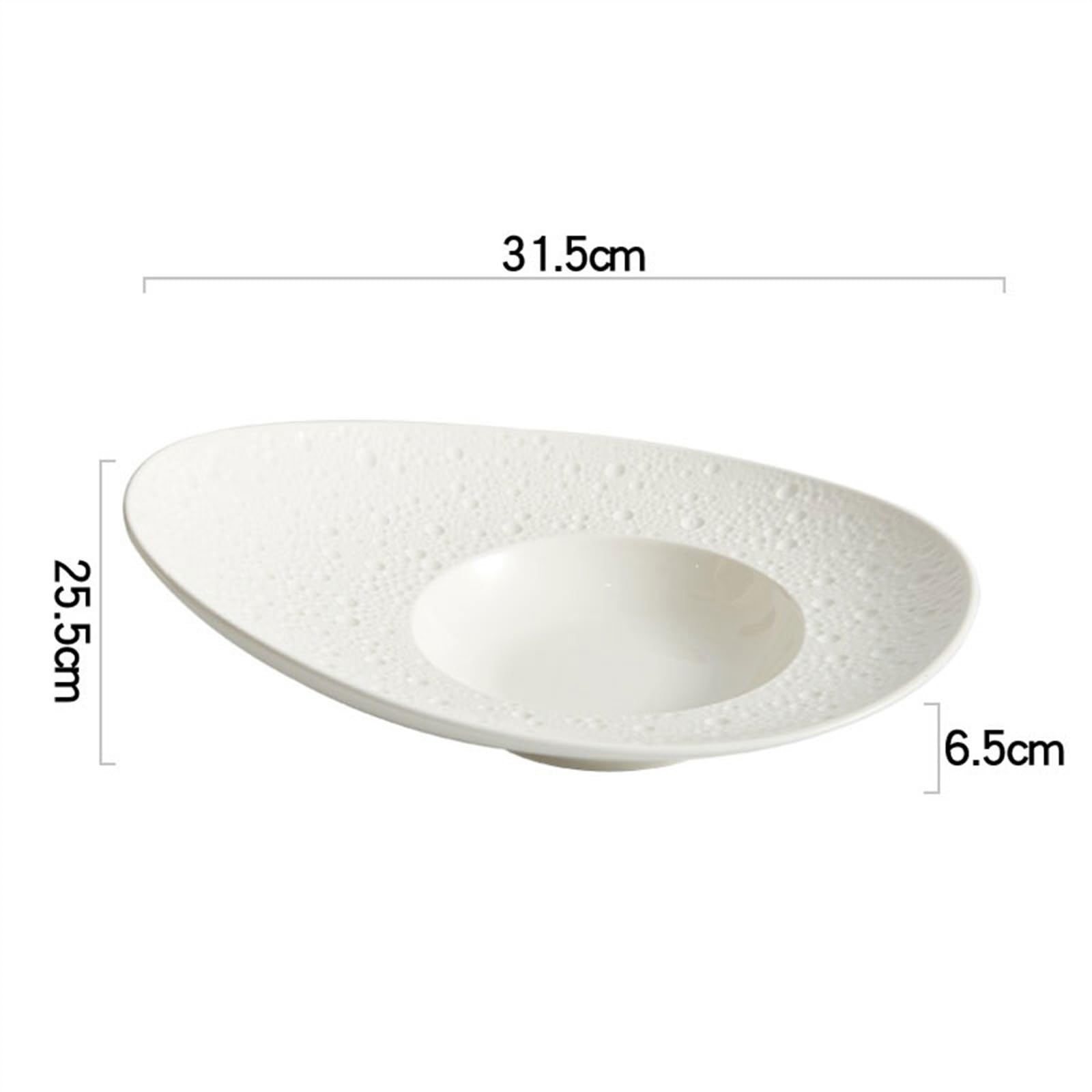 talerze do serwowania Wykwintny talerz do zupy Spersonalizowany obiadowy w kształcie kapelusza Biała ceramika Restauracja Hotel Premium Feeling Specjalna zastawa stołowa talerze makaronowe(12.5 inch)