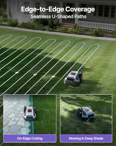 Image of ANTHBOT M9 Robotic Lawn Mower, Perimeter Wire Free 0.3 Acre, AI Vision+ RTK Positioning, Obstacle Detection & Smart Scheduling, Auto Mapping, App Control, Compact Robotic Lawnmower 45% Slope