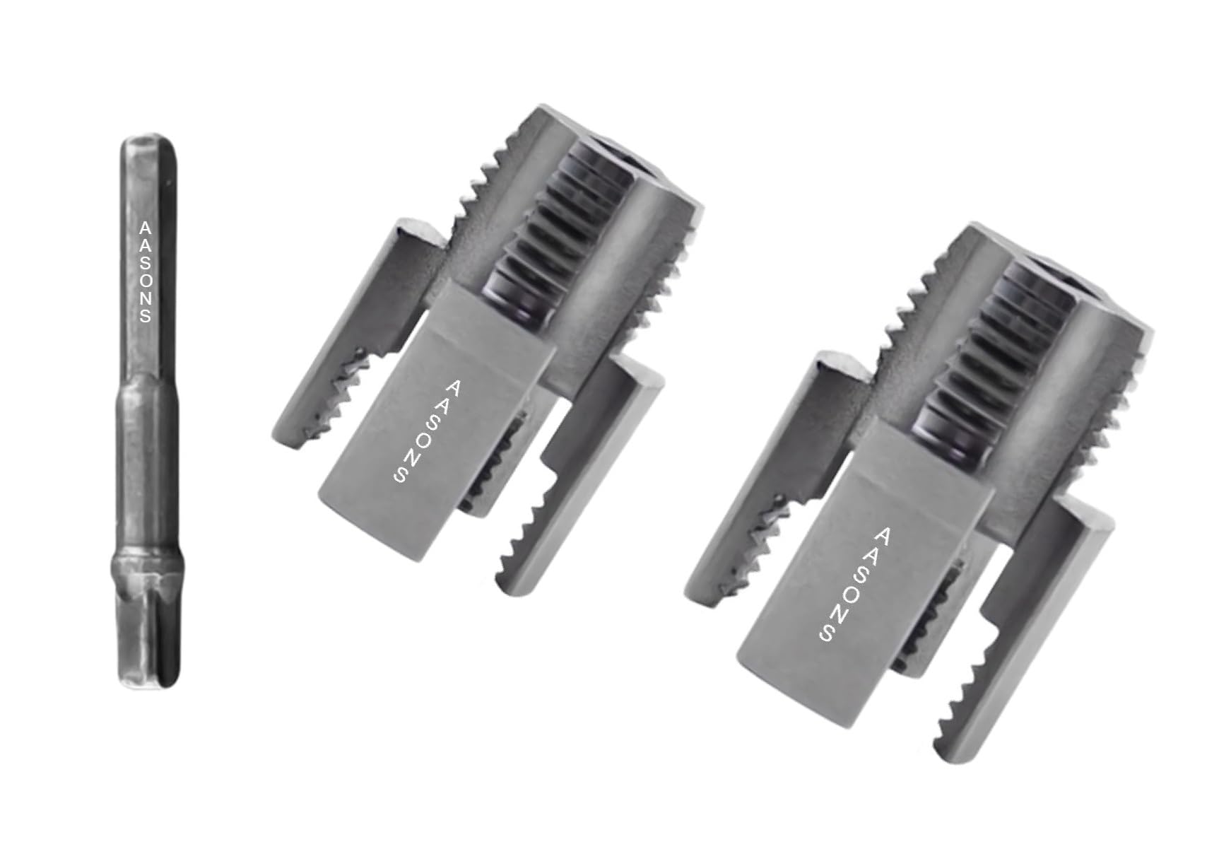 aasons 2-in-1 integrated pvc pipe threading tool, internal and external thread cutting, electric drill compatible, 1/2" (dn15) and 3/4" (dn20) pipe threader kit