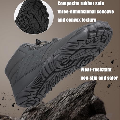 Hike Winter Barefoot Footwear Womens Boots Mens Autumn Warm Shoes Waterproof Wide Toe Box Snow Ankle Boot Minimalist Five Finger Sneakers3
