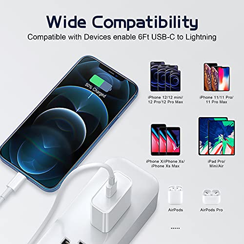 iPhone 12 13 14 Fast Charger,【Apple MFi Certified】 2-Pack 20W Type C Fast Charger Block with 6FT USB-C to Lightning… - Image 8