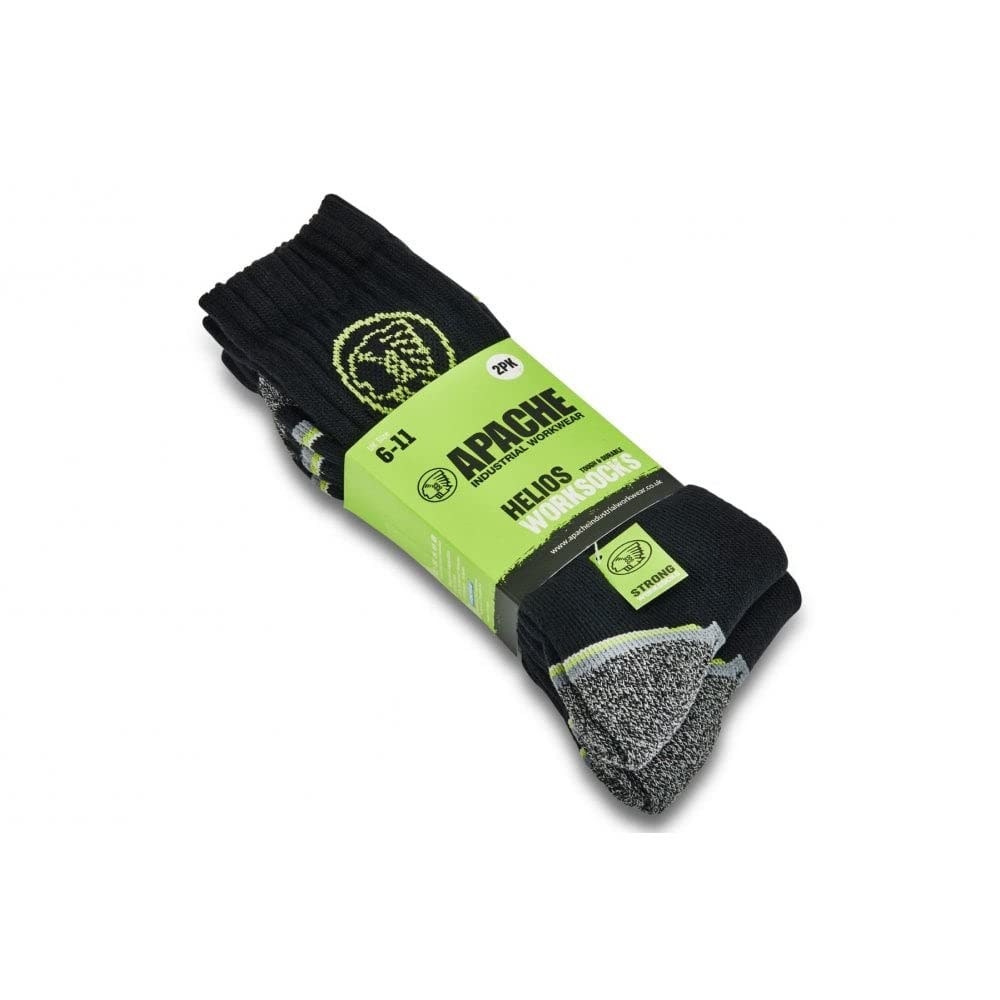 Apache Helios Socks (Pack Of 2) Black Size 2