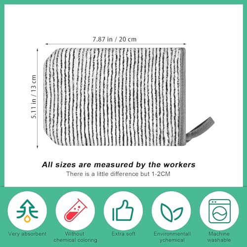 PHOGARY 8 Pack Face Cloth Body Wash Mitt, Soft & Super Absorbent Child Adult Facial Cloth Body Washcloth - Image 3