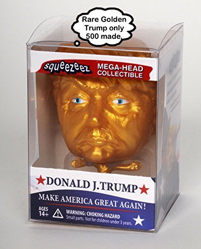 Squeezeez Donald Trump Mega Head Collectible, Make America Great Again Gold Chase 1/24