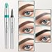 Microblading Eyebrow Pen, 2024 Upgraded 3D Waterproof Magic Eyebrow Pencil Contouring Pen, Natural Makeup Fine Stroke 4-Fork-Tip Eyebrow Pencil Long-Lasting Eyebrow Pencil (Light Brown)