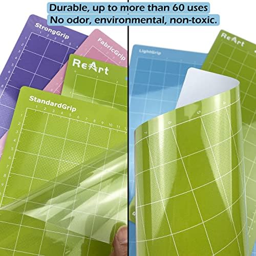 Reart Standard Grip Adhesive Cutting Mat 6 x 12 Inch for Cricut - 3 Pack