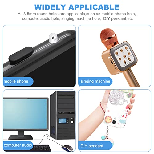 Pingente Hemobllo 100 peças para celular, plugue de poeira com orifício compatível com conector de f