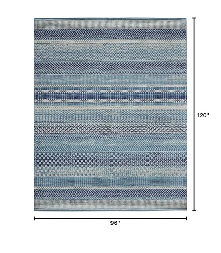 Tapete rectangular 8 x 10 pies Nourison Azul Navy miniatura 2
