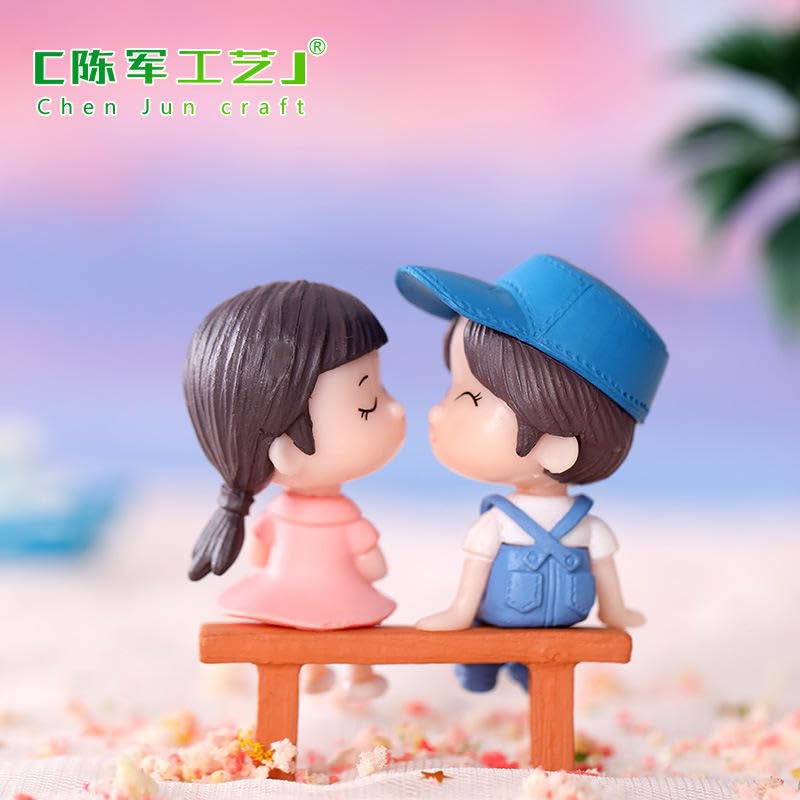 Image of Cortina Cute Cartoon Car Dashboard Interior Decoration Accessories Decoration Ornaments Plastic Crafts Girl and Boy Couple Ornaments