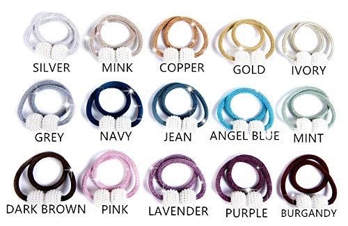 Megachest - 2 Abrazaderas magnéticas para Cortinas, 15 Colores