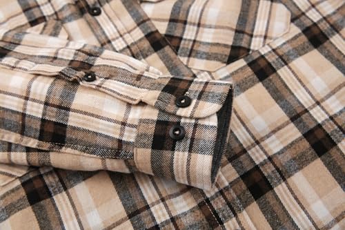Alex Vando Mens Button Down Shirts Regular Fit Long Sleeve Casual Plaid Flannel Shirt