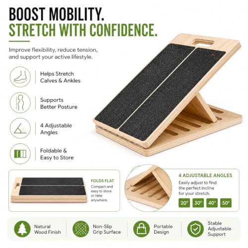 Tabla inclinada de madera ajustable profesional para ejercicios miniatura 5